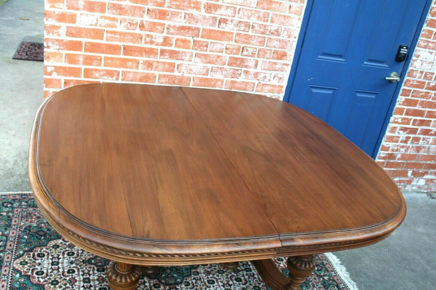 French Walnut Gothic Renaissance Table | Antique Dining or Kitchen Table
