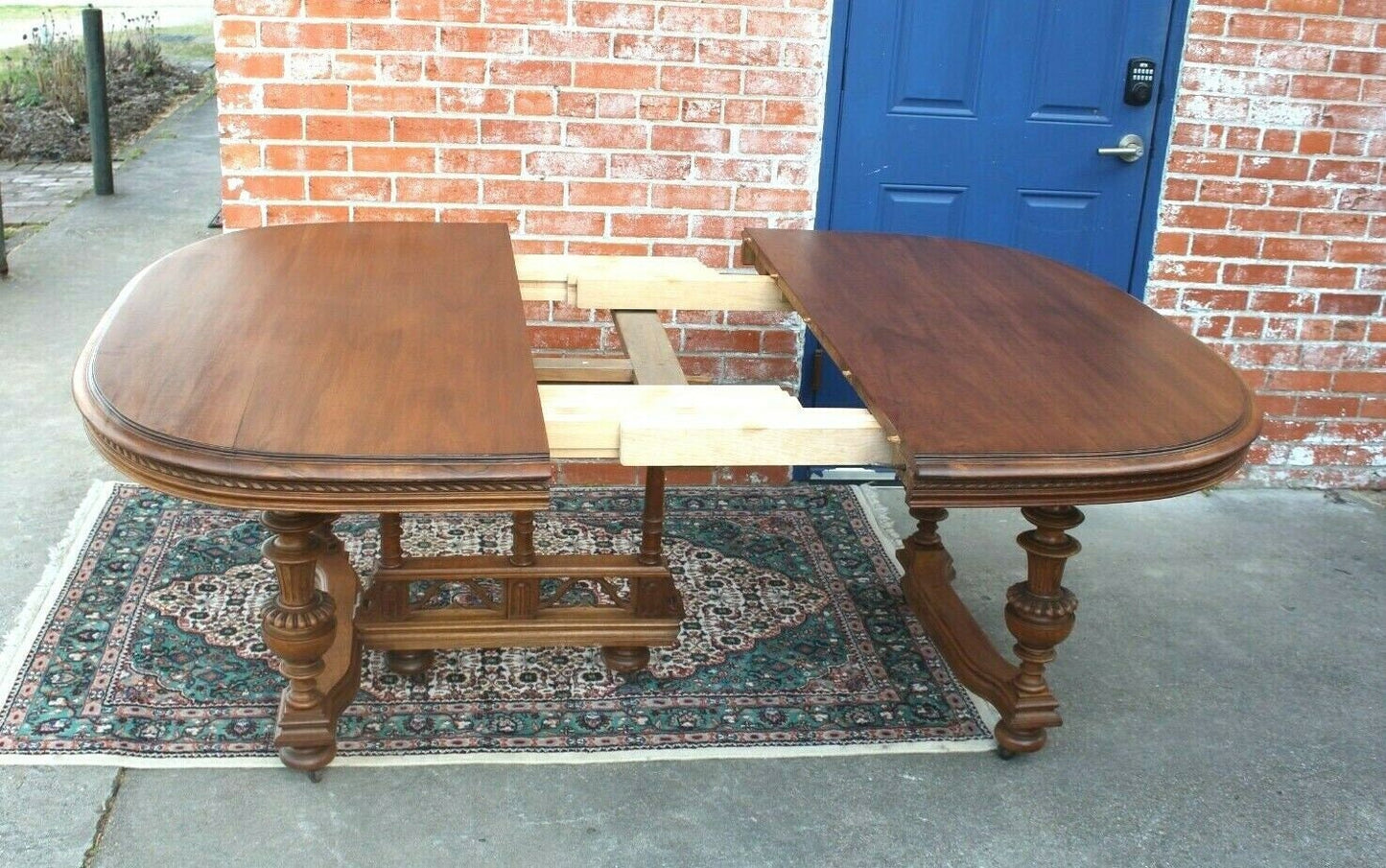 French Walnut Gothic Renaissance Table | Antique Dining or Kitchen Table