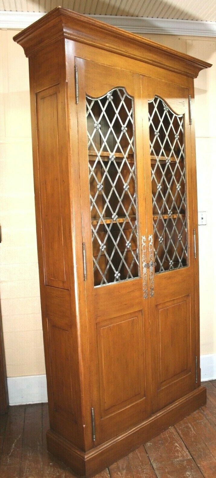 American Tall Display Cabinet | Glass Door Bookcase or Wine Storage Unit