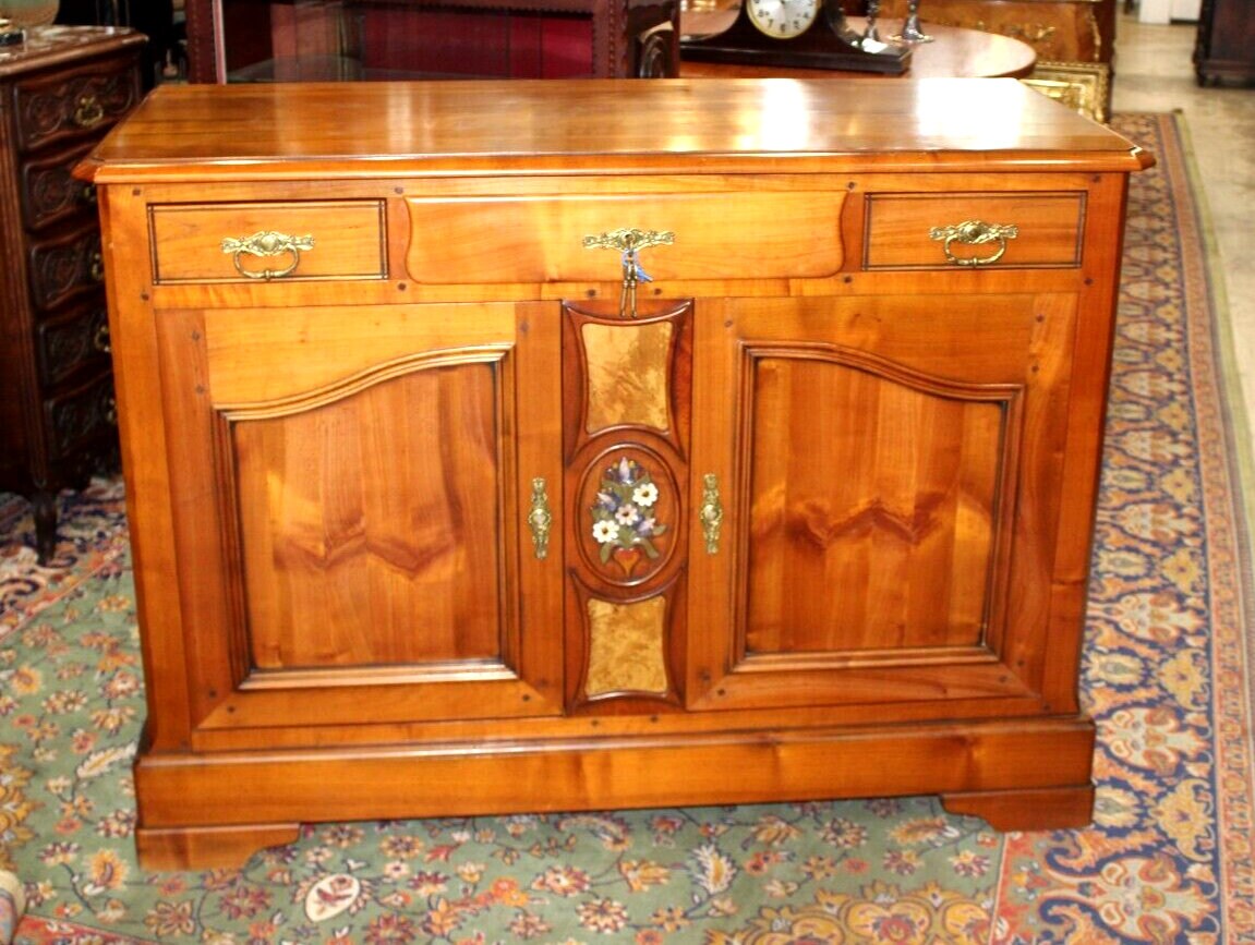 French Antique Louis Philip Sideboard Cabinet | Maple Server c. 19th Century