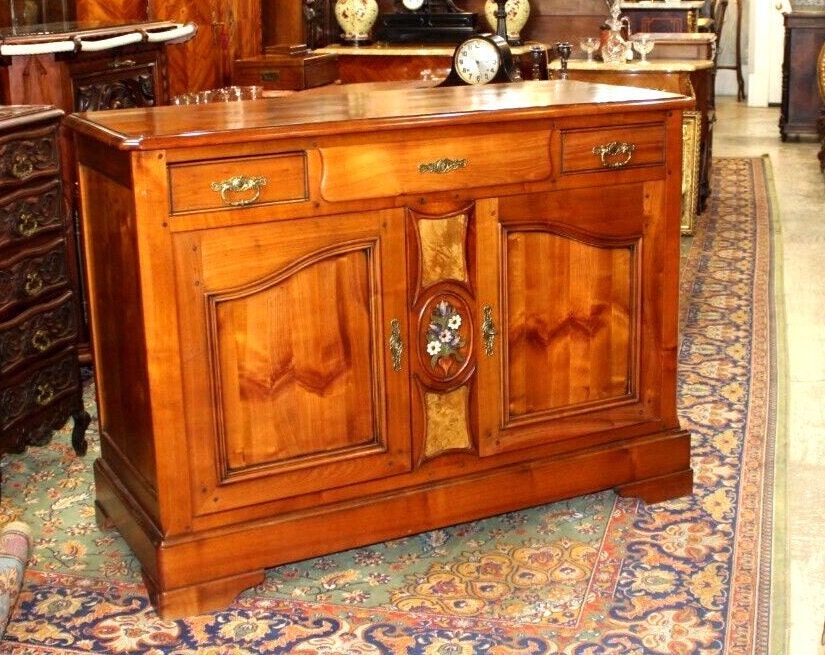 French Antique Louis Philip Sideboard Cabinet | Maple Server c. 19th Century
