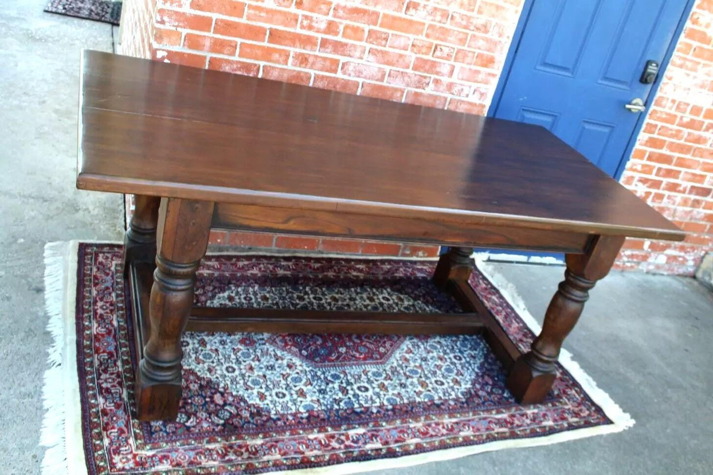 French Antique Louis XIV Farm Table | Solid Wood Dining Kitchen Table