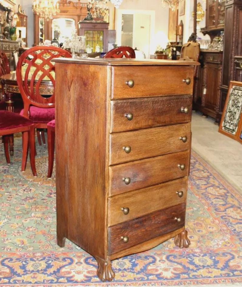 American Antique Oak Chest | Cabinet or Gramophone Cylinder Storage Drawers