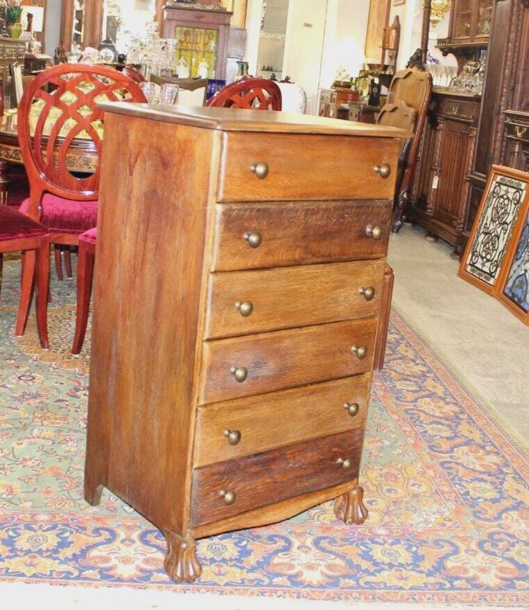 American Antique Oak Chest | Cabinet or Gramophone Cylinder Storage Drawers