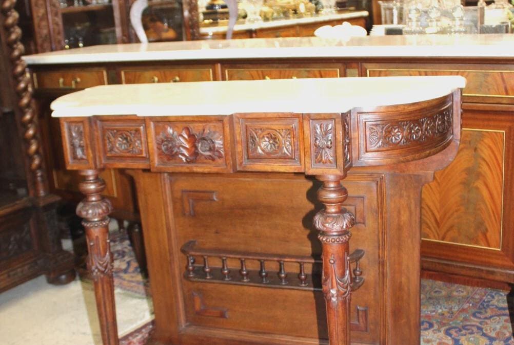 French Antique Carved Walnut Console Table | Renaissance Hallway Furniture