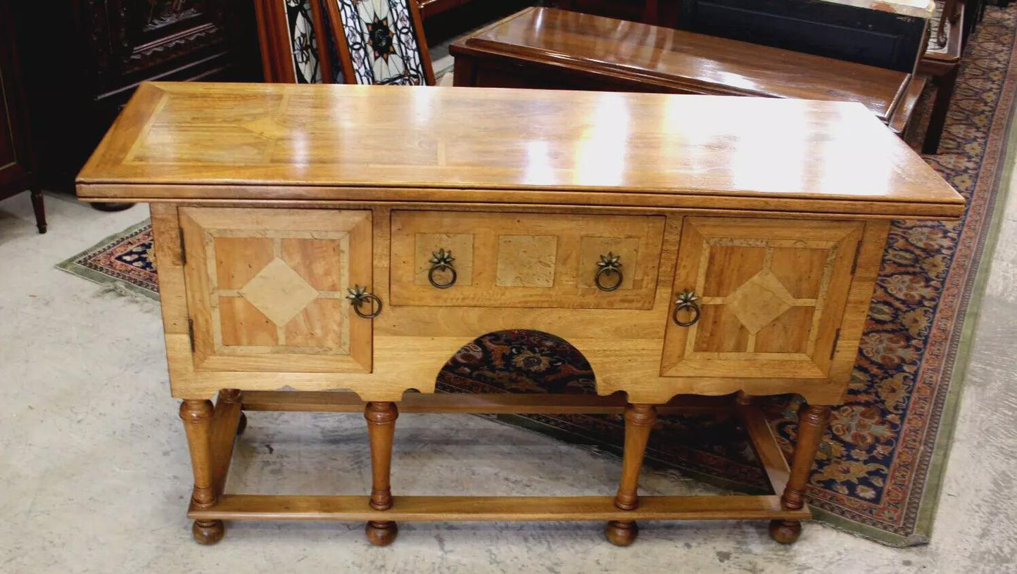 American Antique Inlaid 2 Door Sideboard Cabinet Server with 1 Drawer