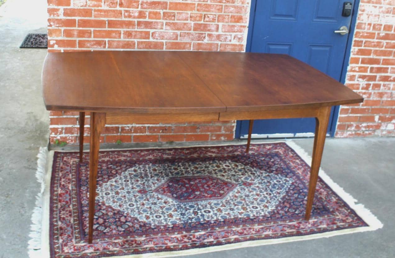 Mid Century Broyhill Brasilia Dining Table | Mahogany | 2 Leaves | MCM Modern