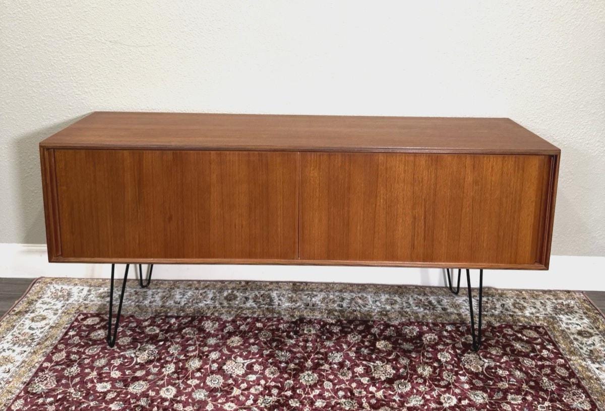Mid Century Modern G Plan Teak Sideboard, Danish Credenza Bar Cabinet, Vintage MCM Storage