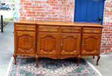 English Antique Oak Jacobean Sideboard / Buffet / Bar Cabinet