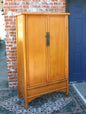 Chinese Antique Armoire Wardrobe Cabinet | 2 Doors 2 Drawers Bedroom Storage