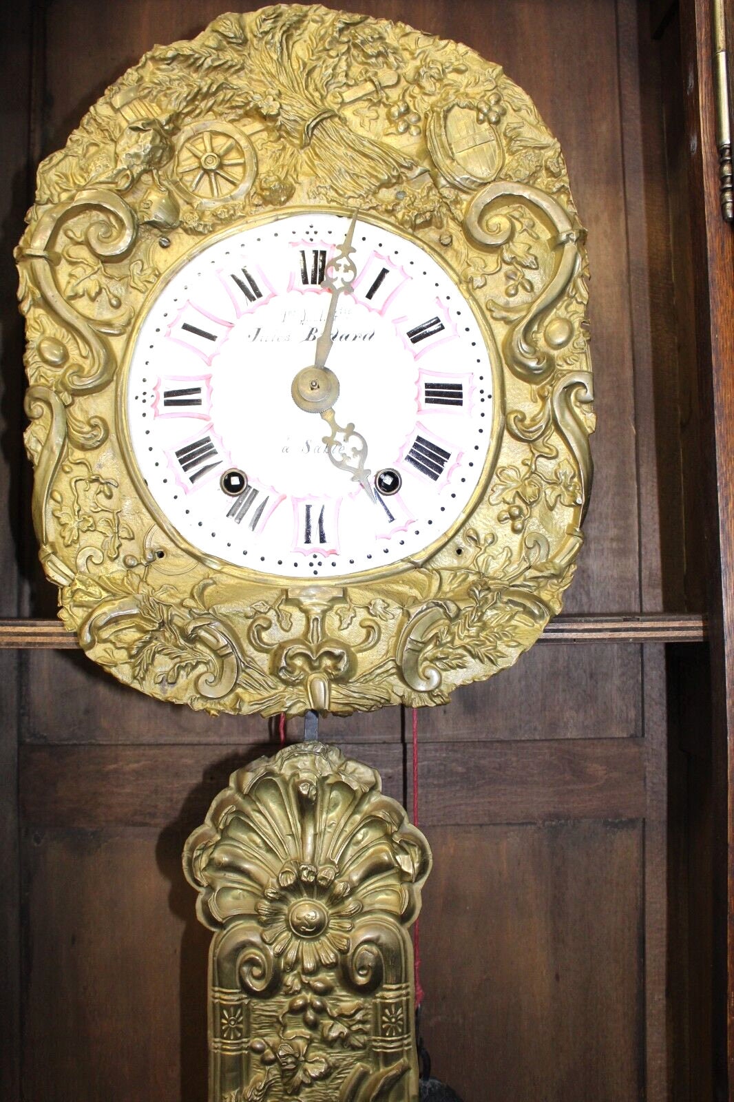 French Antique Oak Renaissance Morbier Grandfather Clock | Perfect Running Order