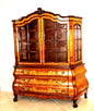 German Antique Kingwood Inlaid Bombay Cabinet | Buffet & Display Hutch