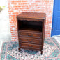 French Antique Louis XV Oak Chest Cabinet w/ 3 Drawers & Open Storage Shelf