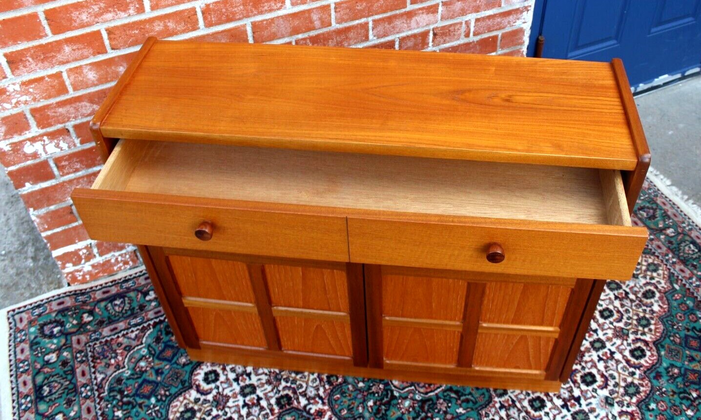 Parker Knoll Mid Century Teak Cabinet | 2 Door 1 Drawer Vintage Storage Unit