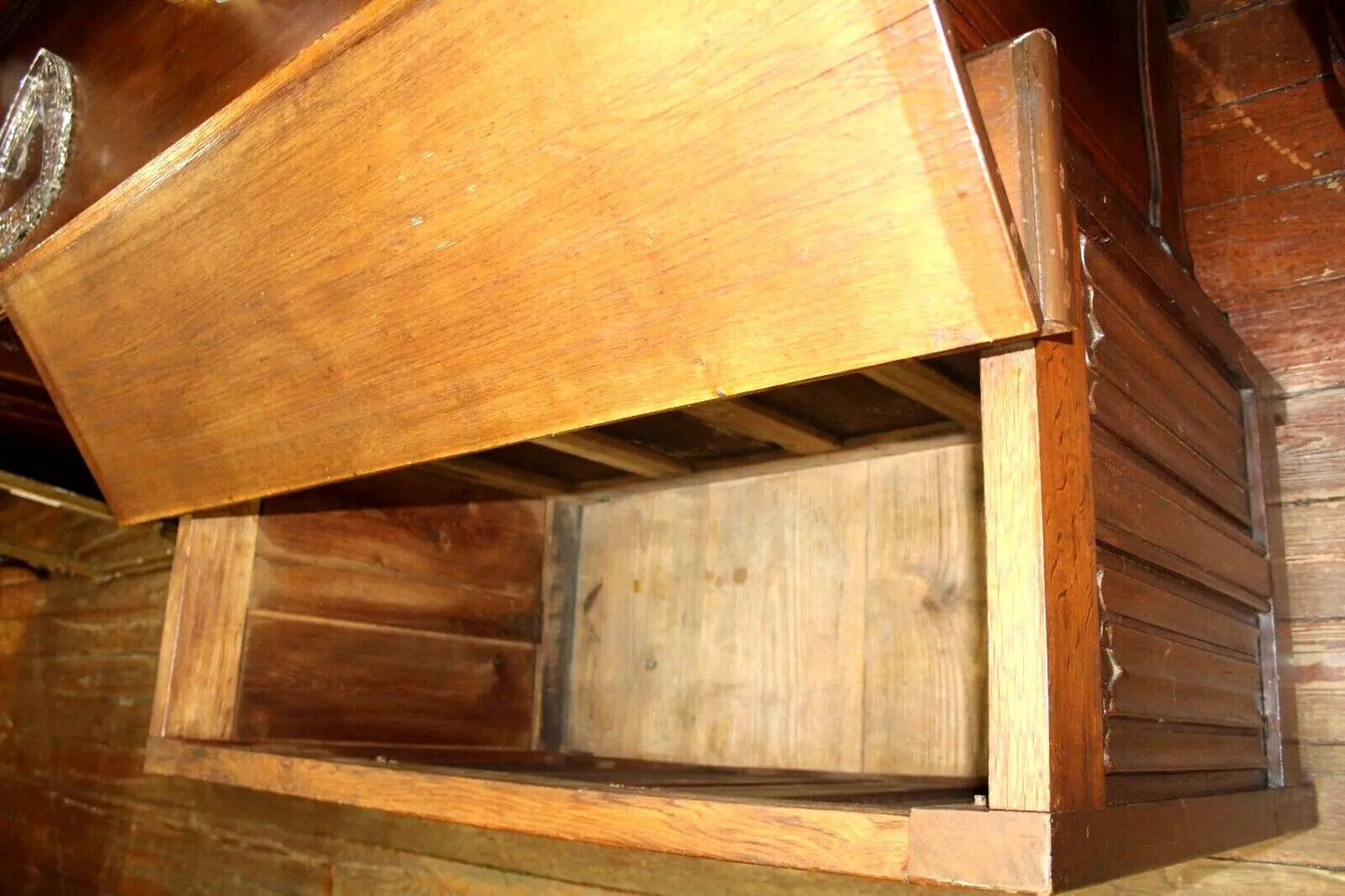 French Antique Renaissance Trunk | Dark Oak Chest with Carved Storage