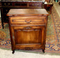 French Antique Walnut Louis XV Cabinet | 1 Door 1 Drawer | Carved Accent