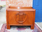 English Antique Oak Art Deco Sideboard | Small Buffet or Bar Cabinet