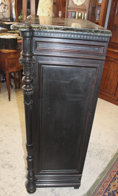French Antique Napoleon III Secretary Desk | Drop Front Cabinet w/ Hidden Safe