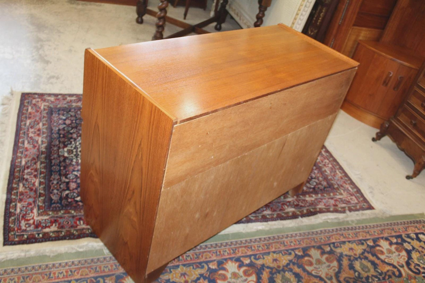 Mid Century Modern Teak Cabinet by Nathan | 2 Door Vintage Sideboard Storage