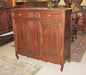 French Antique Oak Tall Sideboard Cabinet | Dining Room Storage Buffet c.1800