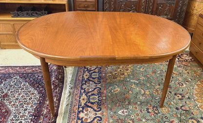 Mid Century G Plan Teak Butterfly Leaf Dining Table – Draw Leaf Oval Table
