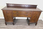 English Antique Mahogany Chippendale Sideboard Buffet Bar Cabinet w/ Key Ornate