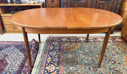 Mid Century G Plan Teak Butterfly Leaf Dining Table – Draw Leaf Oval Table