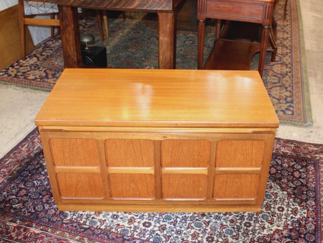 Mid Century Modern Teak Drop Front Bar Cabinet, Danish Modern Liquor Cabinet, Vintage MCM Storage