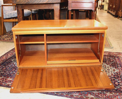 Mid Century Modern Teak Drop Front Bar Cabinet, Danish Modern Liquor Cabinet, Vintage MCM Storage