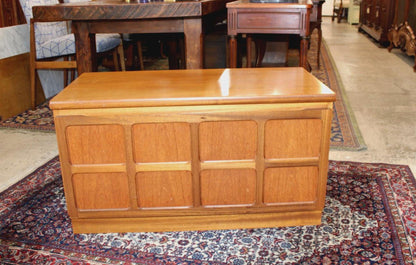 Mid Century Modern Teak Drop Front Bar Cabinet, Danish Modern Liquor Cabinet, Vintage MCM Storage