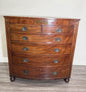 Antique English Inlaid Mahogany Chest of Drawers, 6 Drawer Dresser, Edwardian Highboy, Vintage Bedroom Furniture