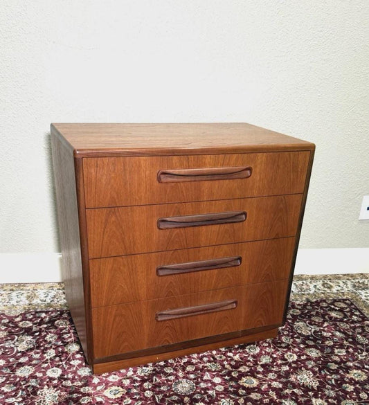 Mid Century Modern G Plan Teak Chest of Drawers, Vintage Danish Style Dresser, MCM Bedroom Storage