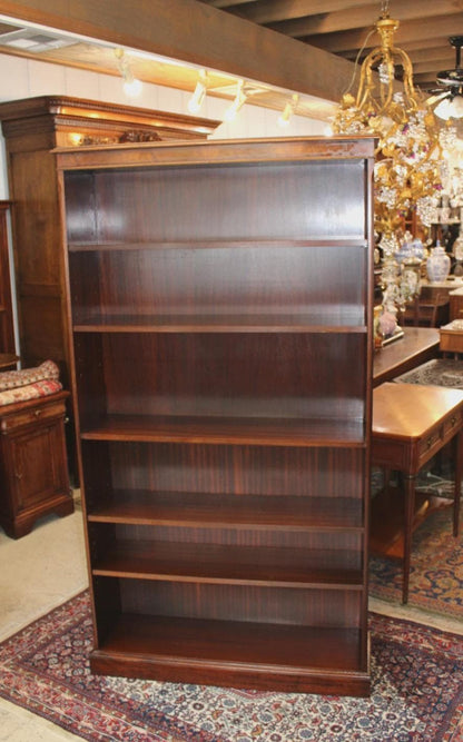 English Mahogany Bevan Funnell Open Bookcase, Vintage Wooden Display Shelving Unit