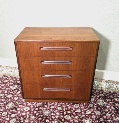 Mid Century Modern G Plan Teak Chest of Drawers, Vintage Danish Style Dresser, MCM Bedroom Storage