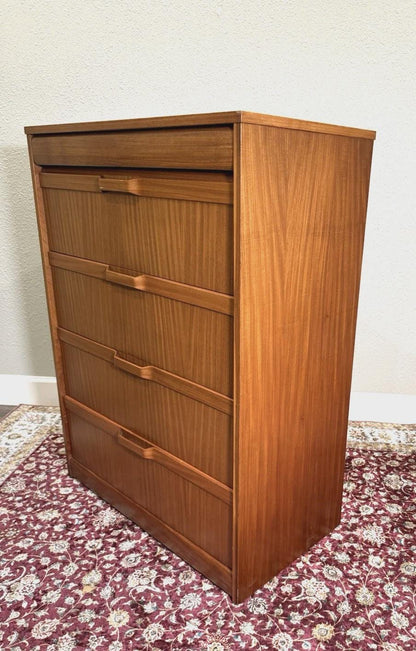 Mid Century Modern Elliotts Teak Chest of Drawers, Vintage Teak Dresser