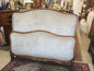 Antique French Louis XV Oak Full Size Bed, Newly Upholstered