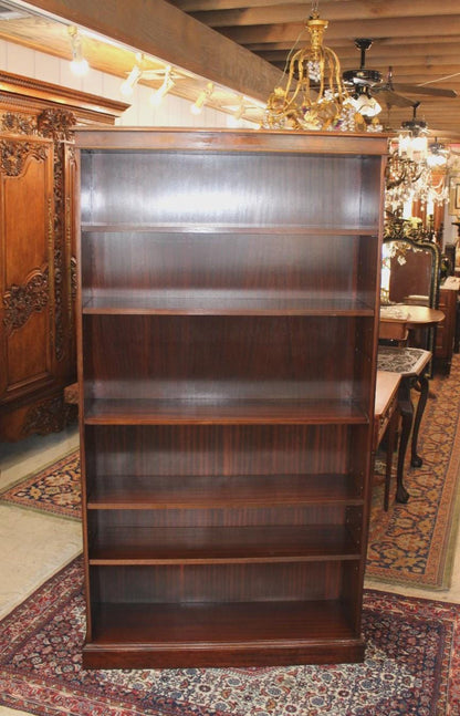 English Mahogany Bevan Funnell Open Bookcase, Vintage Wooden Display Shelving Unit