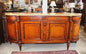 French Antique Louis XVI Mahogany Sideboard, Marble Top Buffet Cabinet, Neoclassical Server