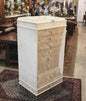 Large Marble Covered Jewelry Chest of Drawers, Luxury Vanity Storage Cabinet