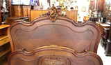 French Antique Carved Louis XV Full Size Bed w. Rails | Bedroom