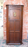 English Antique Oak 1 Door 1 Shelf Wardrobe / Cabinet