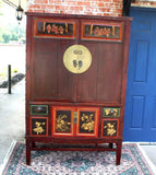 Chinese Antique 4 Drawer 4 Door Armoire / Cabinet