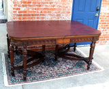 American Antique Mahogany Dining Room Table with 3 Leaves